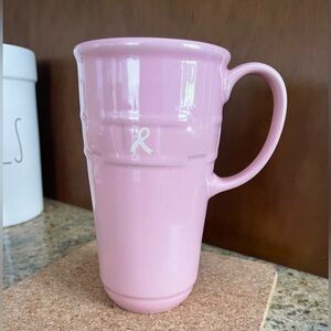 Pink Longaberger Pottery Mug Designed for Breast Cancer Awareness